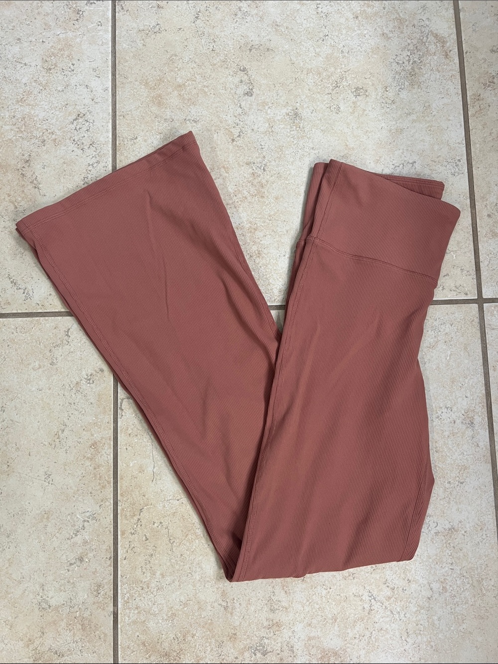 GAP Ribbed Boot-Cut Pants in Dusty Rose